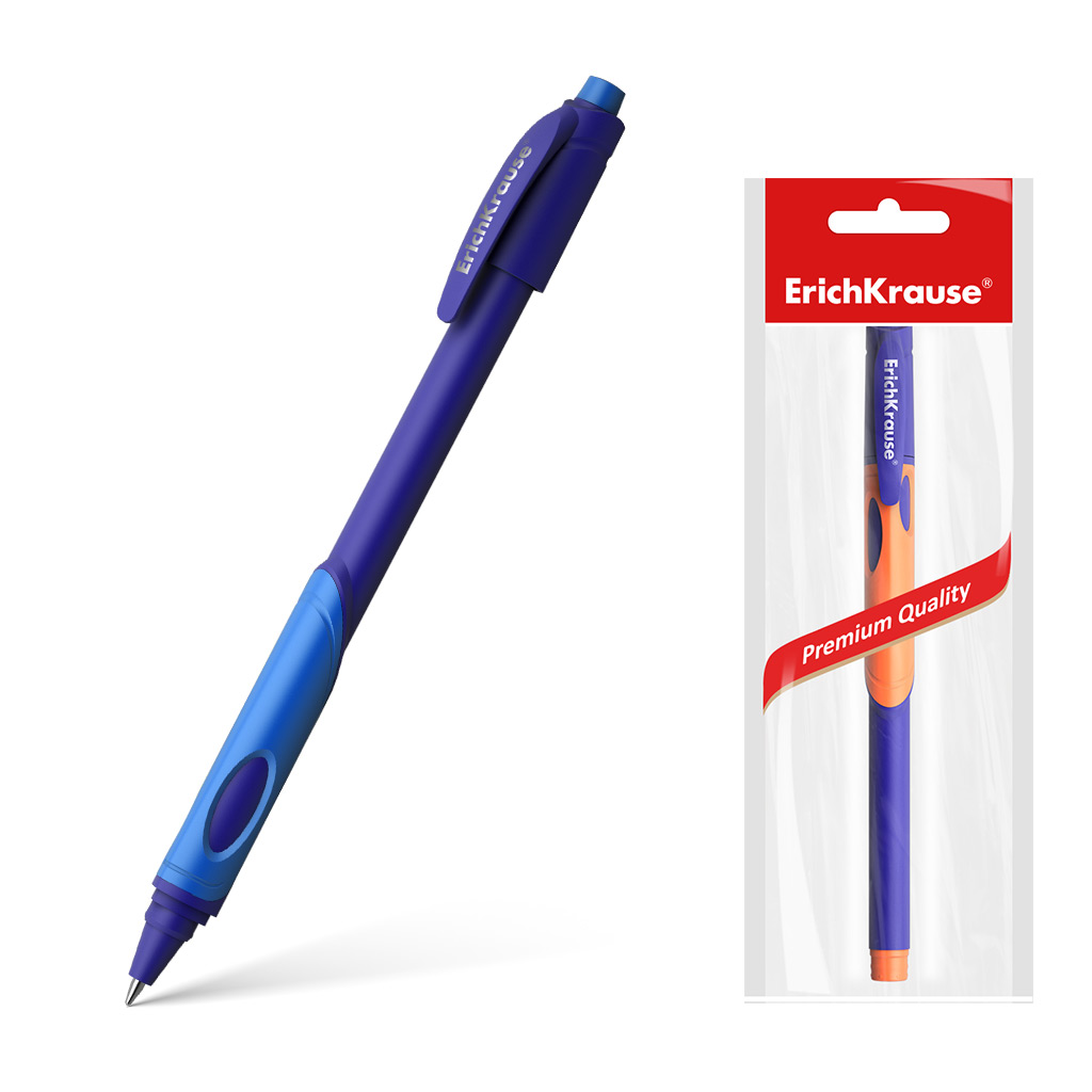 Ручка шариковая ErichKrause® ErgoLine® Kids, Ultra Glide Technology, цвет чернил синий 