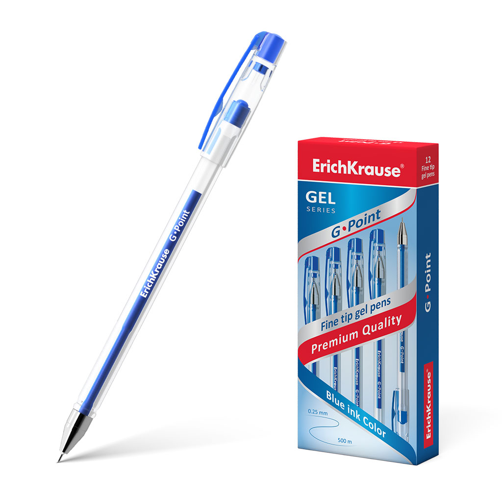 Ручка гелевая ErichKrause® G-Point, цвет чернил синий 