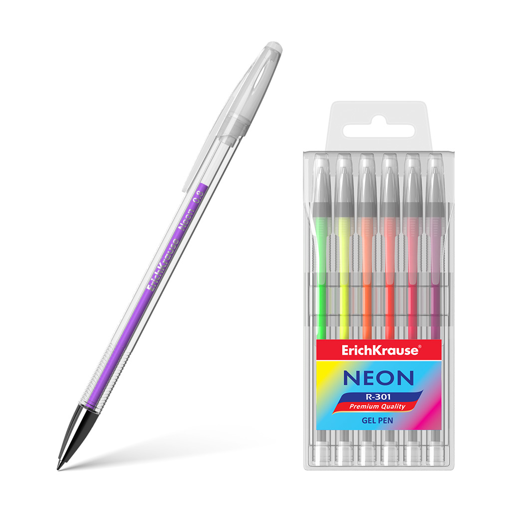 Ручка гелевая ErichKrause® R-301 Neon 