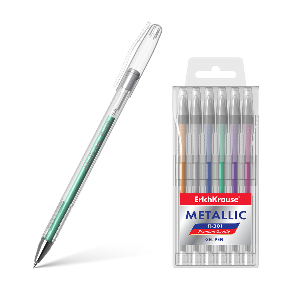Ручка гелевая ErichKrause® R-301 Metallic 