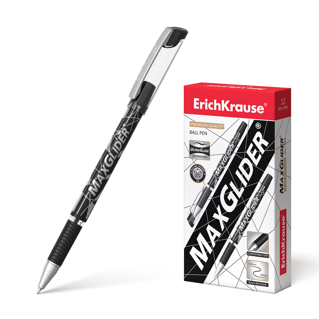 Ручка шариковая ErichKrause® MaxGlider®, Ultra Glide Technology, цвет  чернил черный 