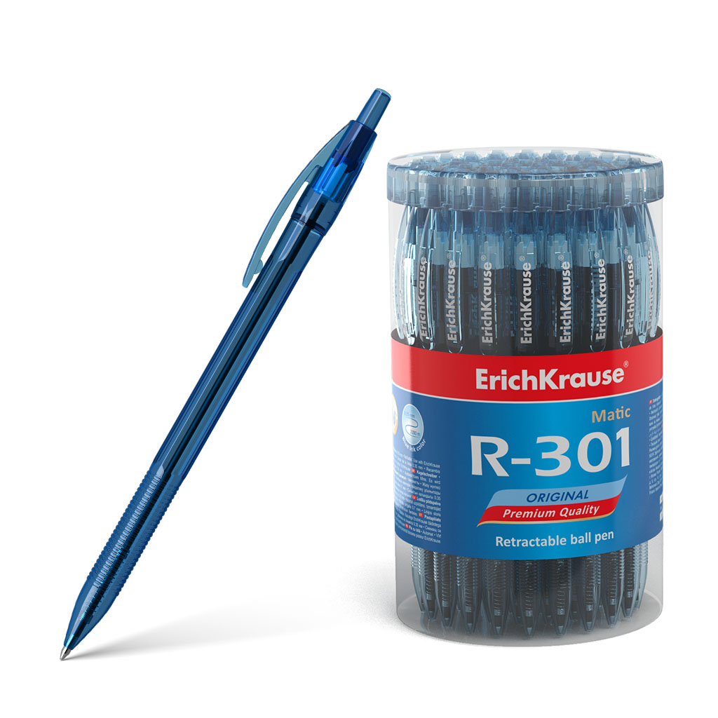 Ручка шариковая автоматическая ErichKrause® R-301 Original Matic 0.7, цвет чернил синий 