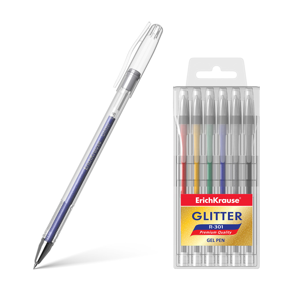Ручка гелевая ErichKrause® R-301 Glitter 