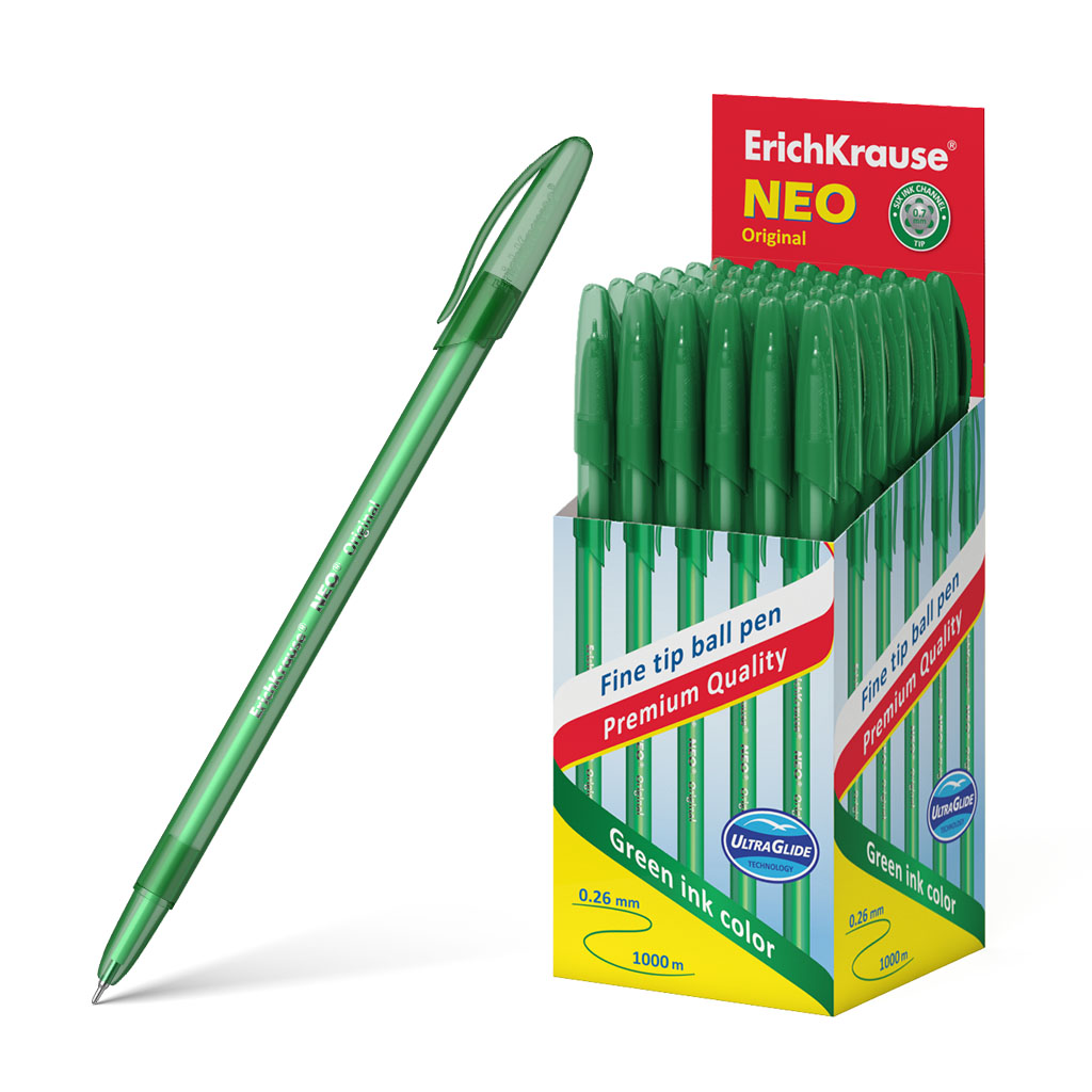 Ручка шариковая ErichKrause® Neo® Original, цвет чернил зеленый 
