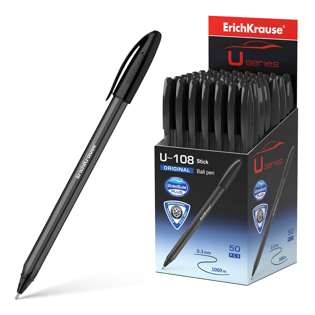 Ручка шариковая ErichKrause® U-108 Original Stick 1.0, Ultra Glide Technology, цвет чернил черный 