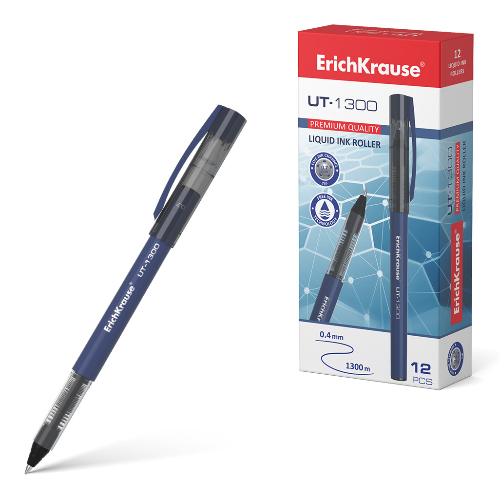 Ручка-роллер ErichKrause® UT-1300, цвет чернил синий 