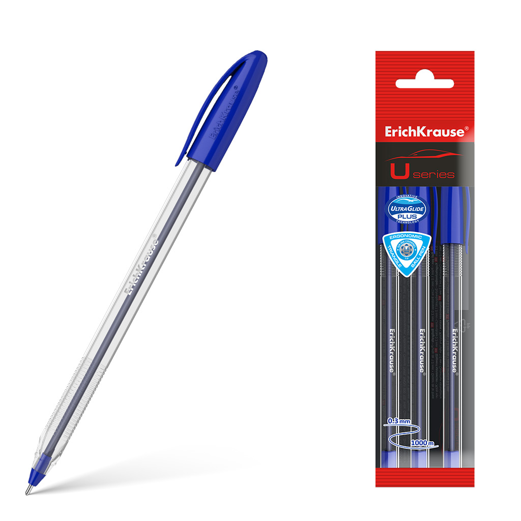 Ручка шариковая ErichKrause® U-108 Classic Stick 1.0, Ultra Glide Technology, цвет чернил синий 