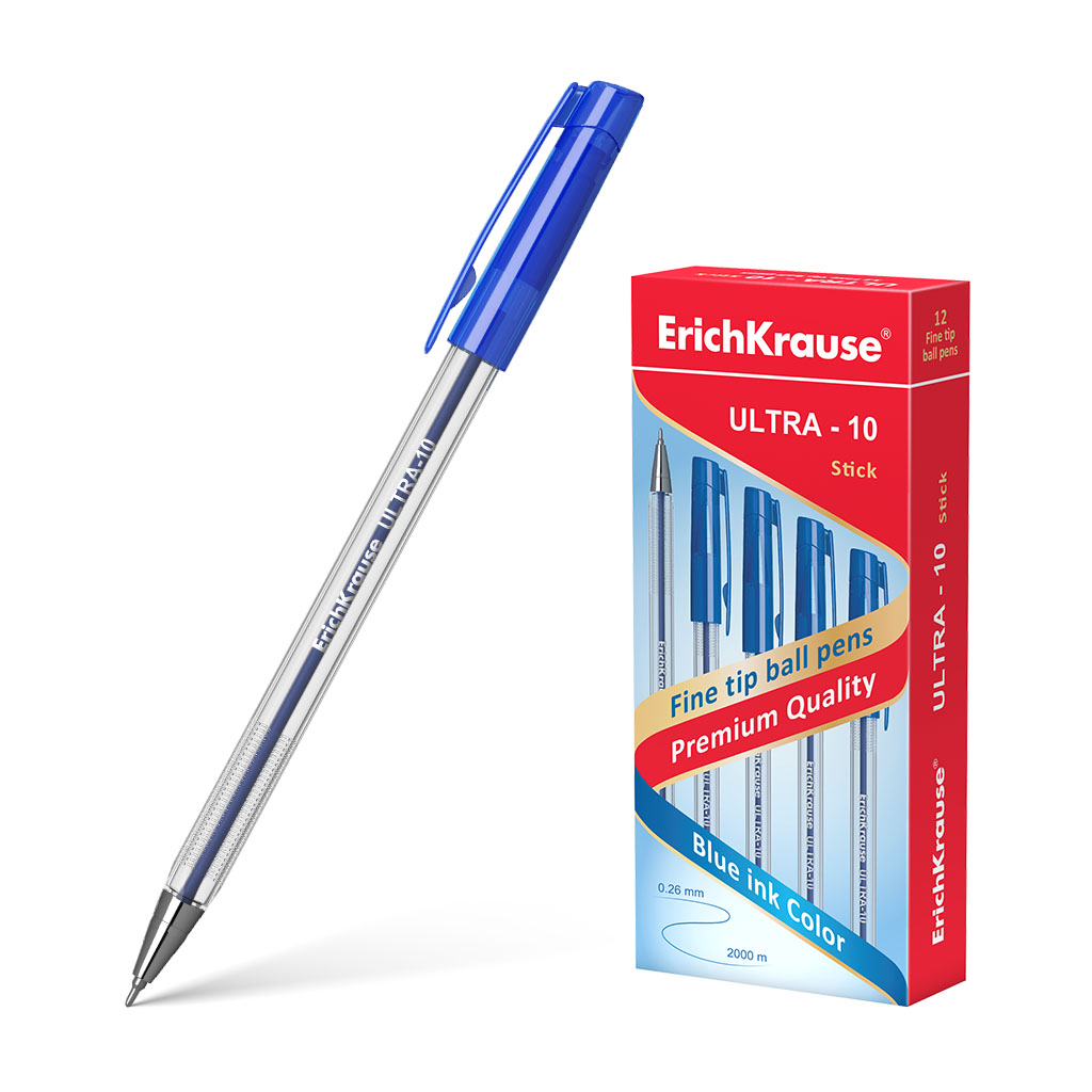 Ручка шариковая ErichKrause® ULTRA-10, цвет чернил синий 