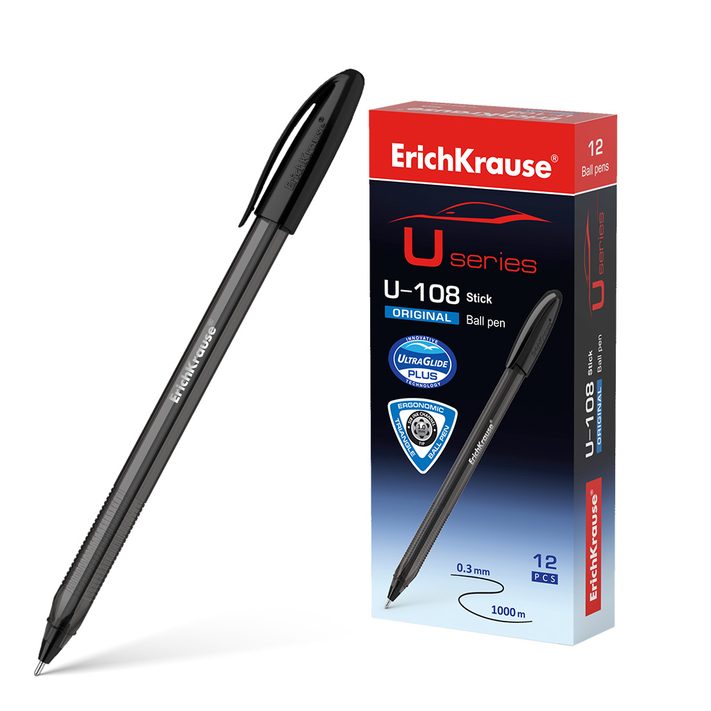 Ручка шариковая ErichKrause® U-108 Original Stick 1.0, Ultra Glide Technology, цвет чернил черный 