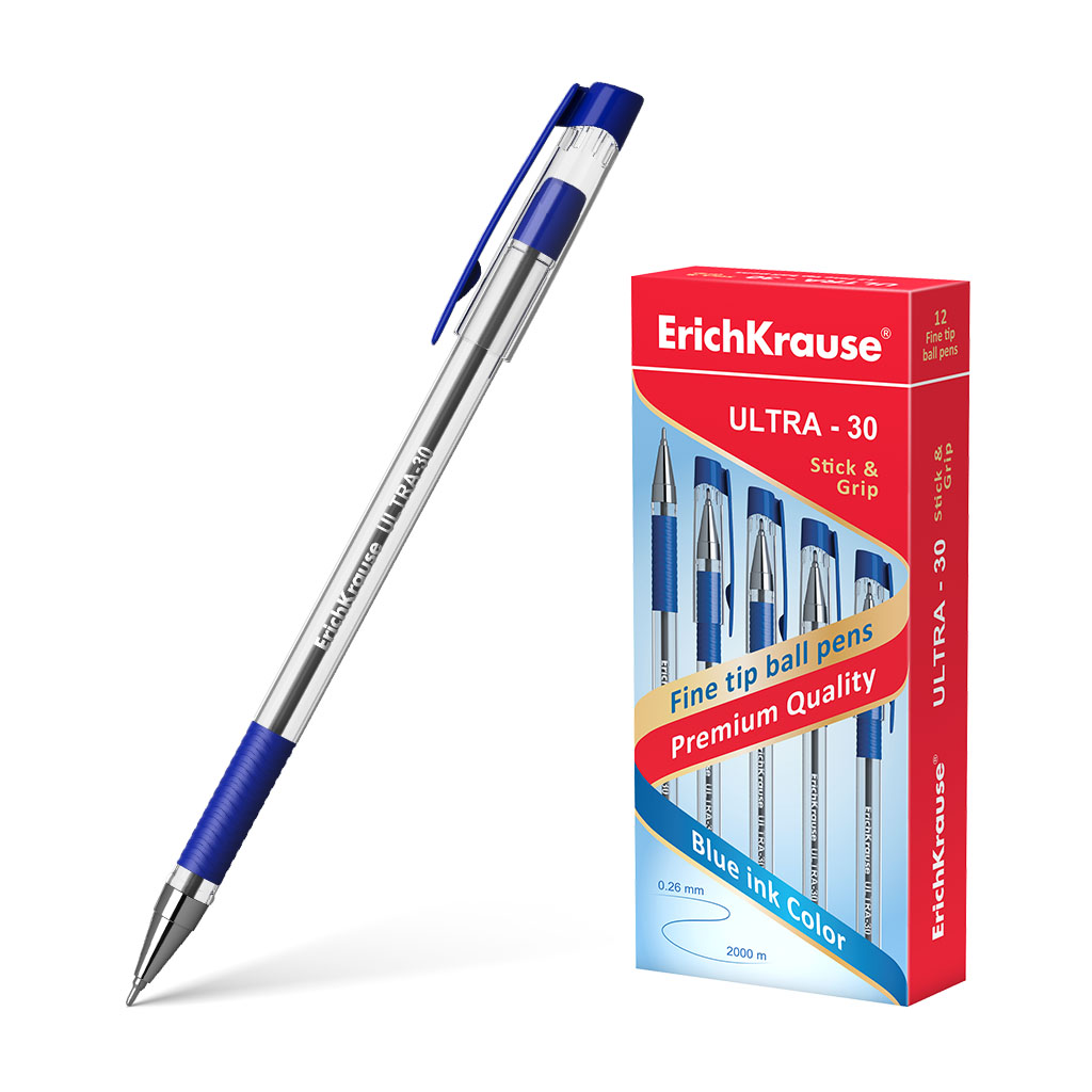 Ручка шариковая ErichKrause® ULTRA-30, цвет чернил синий 