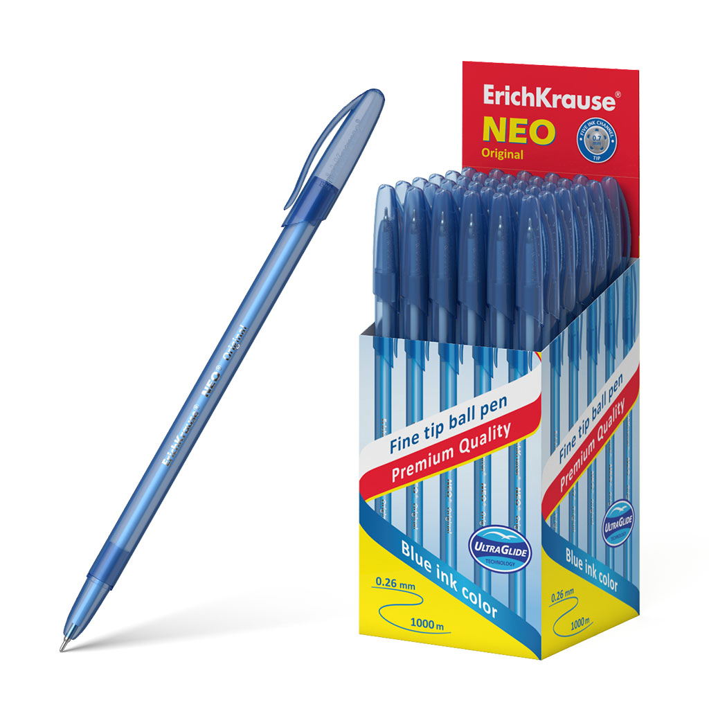 Ручка шариковая ErichKrause® Neo® Original, цвет чернил синий 